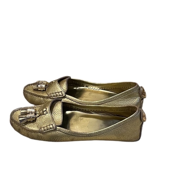 Tory‎ Burch Lawrence Gold Loafers with Tassels, Size 8M - Picture 6 of 12